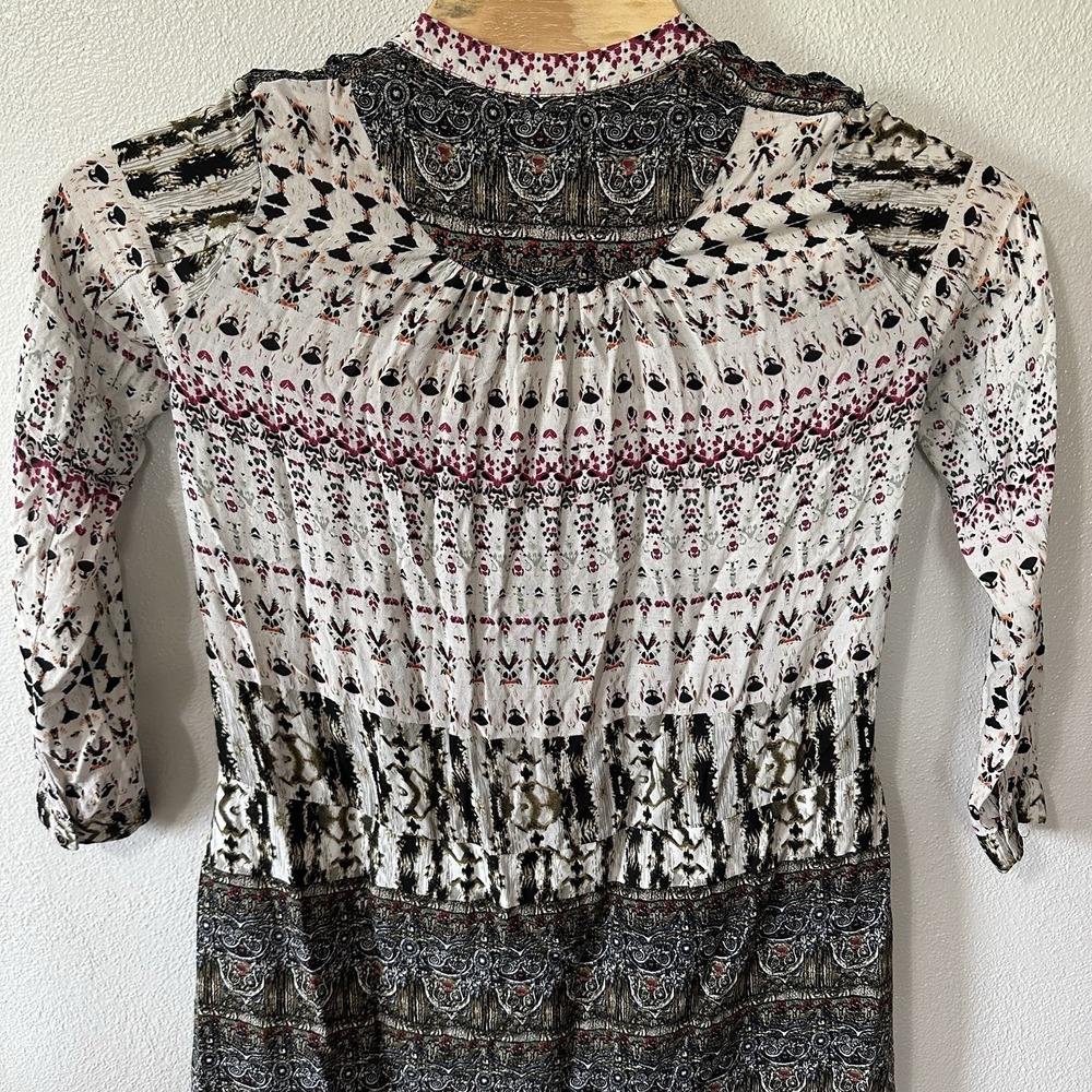 Anthropologie Tiny Dress Womens Small Gaina Floral Drop Waist Long Sleeve‎ Boho - Picture 7 of 9